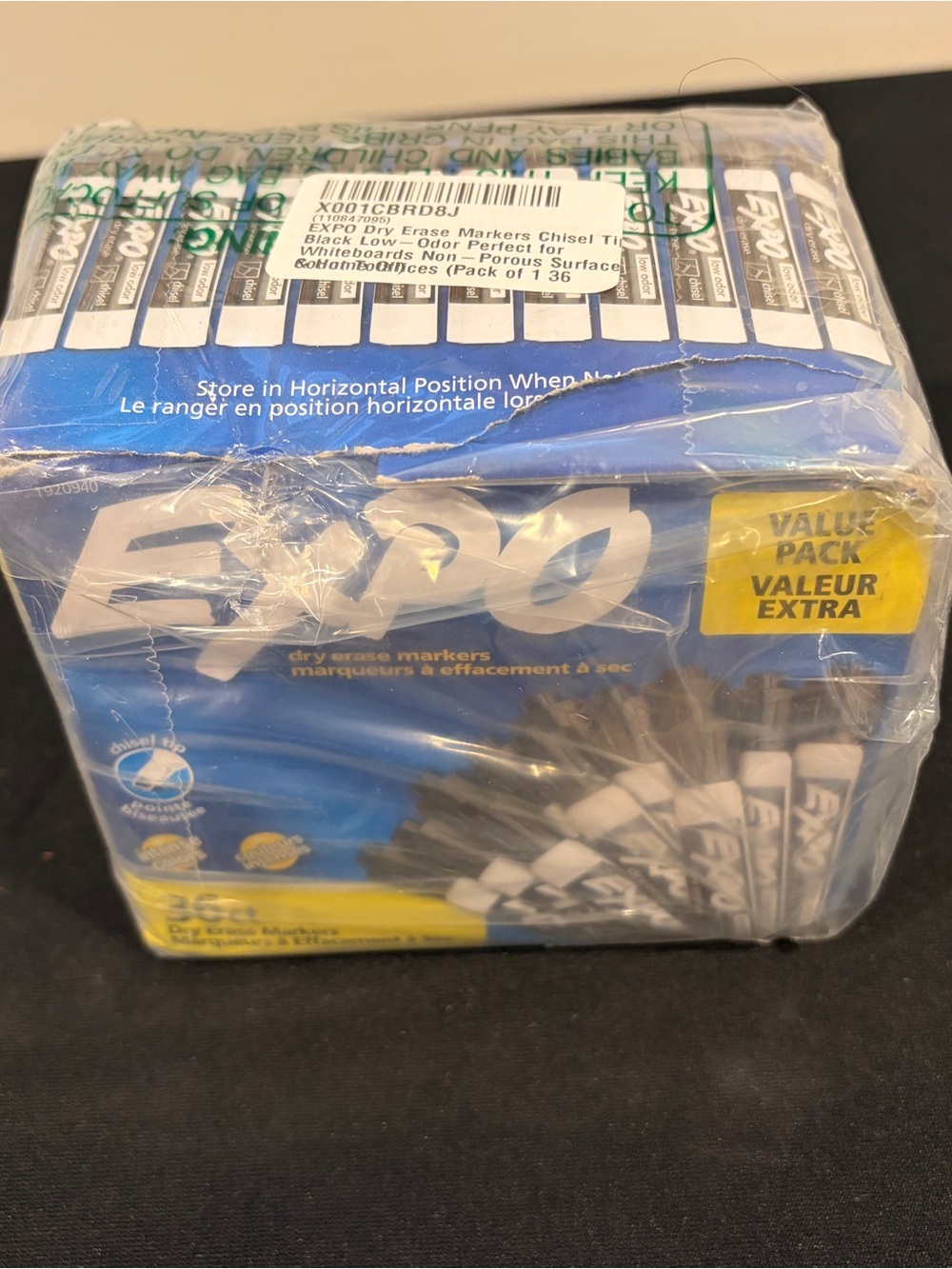 EXPO Dry Erase Markers Black Pack of 36 Ct